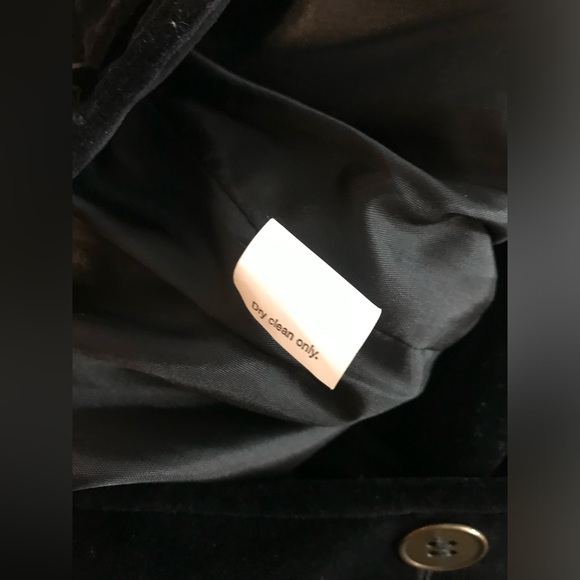 Vtg J.CREW Collection Italy Velvet Velour Jacket Mid Length Coat Rare Blazer - Picture 8 of 10